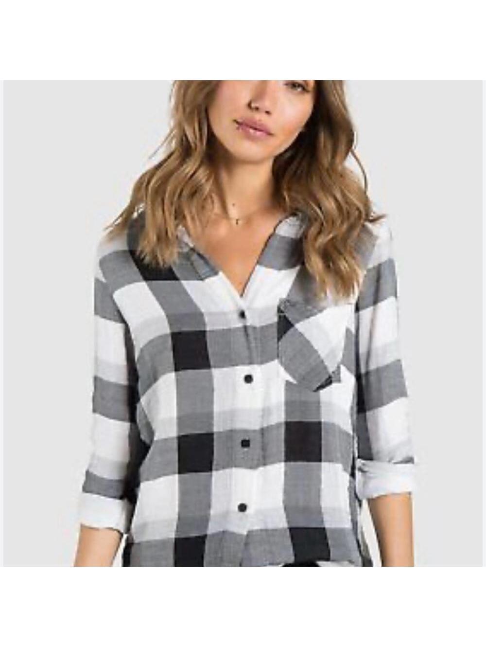 Cloth & Stone button up frayed bottom top